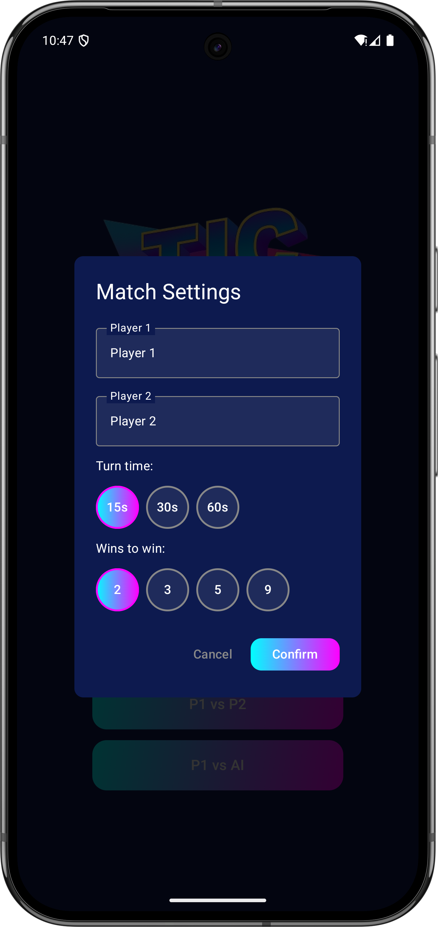 Modo Clássico - Jogador vs Jogador